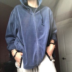 Navy blue velvet jacket